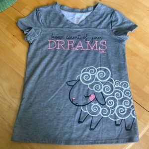 Girls pajama top, Justice size 8